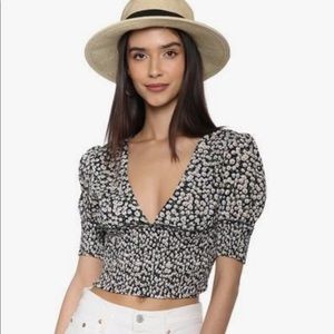 “We’re All Pretty Girls” Floral Crop Top